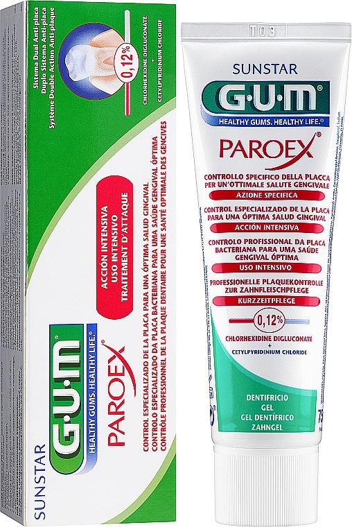Plaque Control Toothpaste - G.U.M Paroex — photo N2