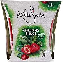 Fragrances, Perfumes, Cosmetics Scented Candle "Strawberry Garden" - White Swan Strawberry Garden