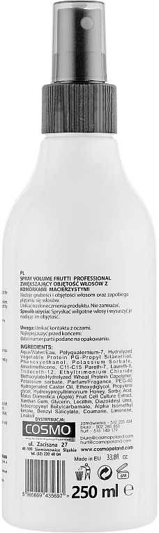 Hair Volume Spray - Frutti Di Bosco Professional Volume Spray — photo N2