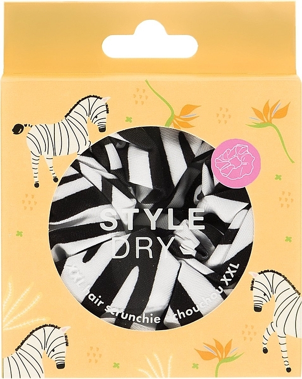 Scrunchie, zebra - Styledry XXL Scrunchie Dazzle Of Zebras — photo N2