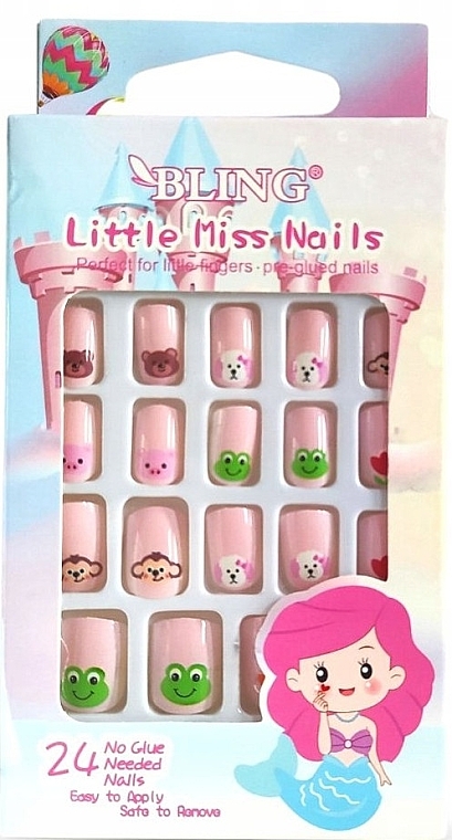 False Nails for Kids, 24 pcs. - Bling Little Miss Nails — photo N2