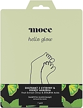 Foot Peel with Lemon Extract and AHA/BHA Acids - Moee Hello Glow — photo N1