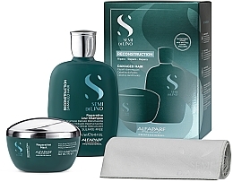 Fragrances, Perfumes, Cosmetics Set - AlfaParf Semi Di Lino Reconstruction (shmp/250ml + h/mask/200ml + towel)