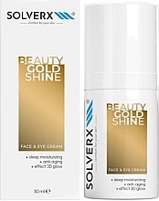 Gold Shine Face & Eye Cream - Solverx Beauty Gold Shine Face & Eye Cream — photo N1