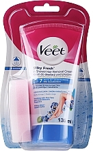 Fragrances, Perfumes, Cosmetics Shower Depilatory Cream with Aloe and Vitamin E for Sensitive Skin - Veet