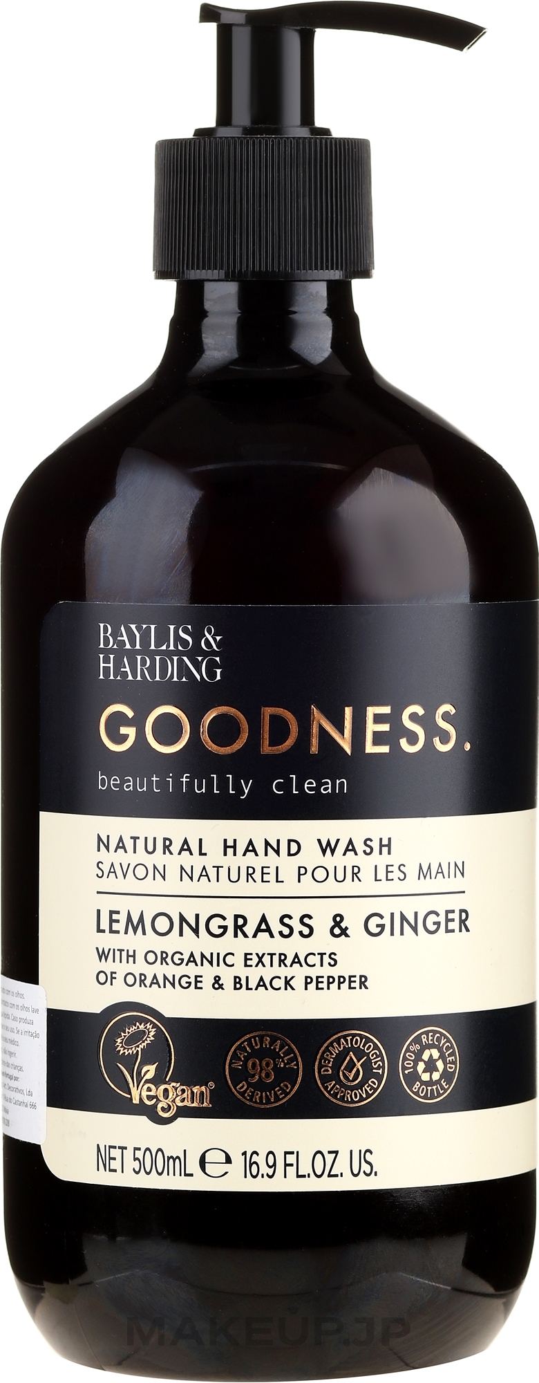 Hand Liquid Soap - Baylis & Harding Goodness Lemongrass & Ginger Natutal Hand Wash — photo 500 ml