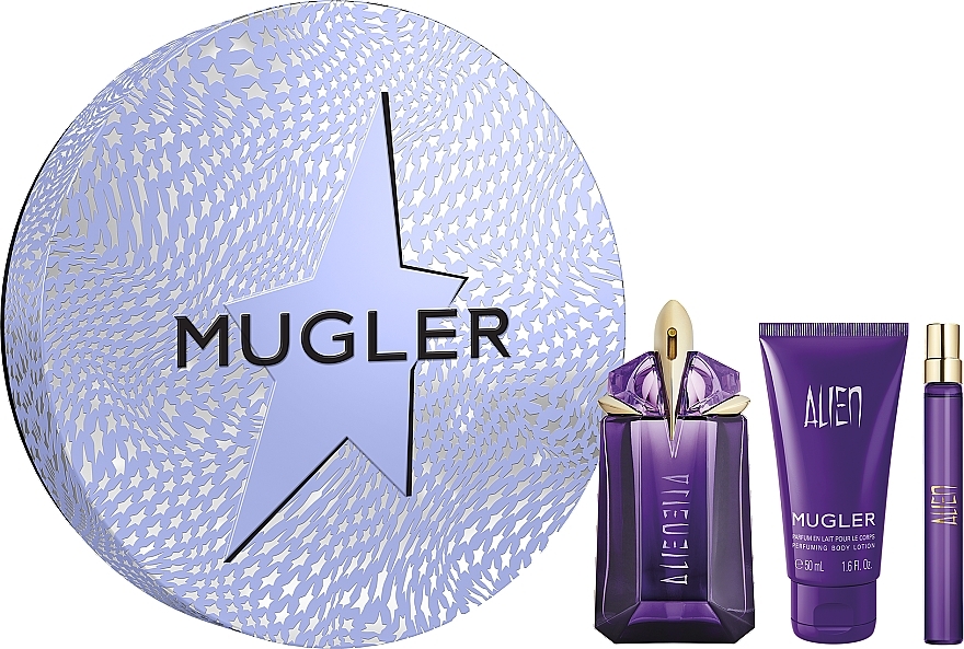 Mugler Alien - Set (edp/60ml + edp/10ml + b/lot/50ml) — photo N1