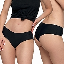 Seamless Laser-Cut Panties, black - Moraj — photo N1