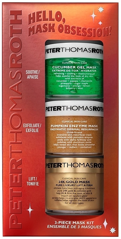 Face Mask Set - Peter Thomas Roth Hello, Mask Obsession! 3-Piece Mask Kit (mask/3x50ml) — photo N1