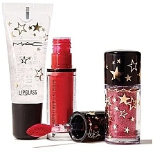 Fragrances, Perfumes, Cosmetics Set - MAC Shining Moment Kit Red (glitter/2.2g + liquid lipstick/2.2ml + lip/gloss/2.2ml)