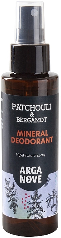 Mineral Deodorant Spray 'Patchouli & Bergamot' - Arganove Patchouli And Bergamot Mineral Deodorant — photo N1