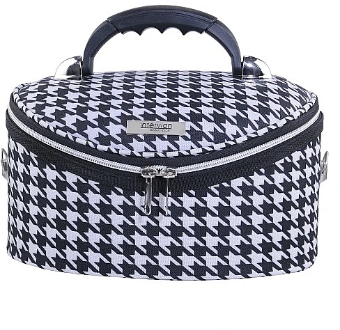 Makeup Bag with Houndstooth Pattern - Inter-Vion Black & White 415061 — photo N2