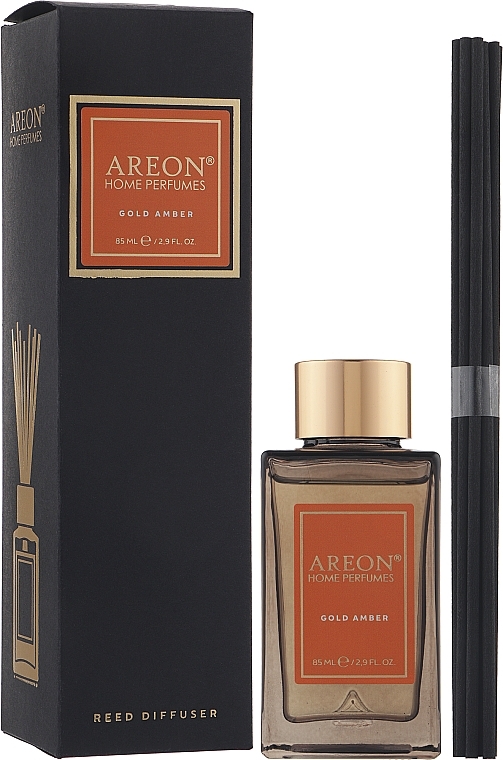 Gold Amber Reed Diffuser, PSL07 - Areon Home Perfume Gold Amber Reed Diffuser — photo N4