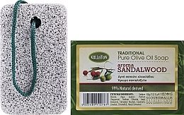 Fragrances, Perfumes, Cosmetics Soap Set with Sandalwood Scent - Kalliston Set Soap+ Pumice