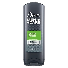 Fragrances, Perfumes, Cosmetics Shower Gel  - Dove Men+Care Extra Fresh Micro Moisture Body and Face Wash