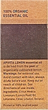 Essential Oil "Lemon" - Apivita Aromatherapy Organic Lemon Oil — photo N3