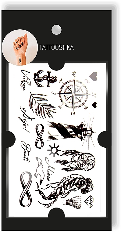 Temporary Tattoo Set 'Sea' - Tattooshka — photo N2