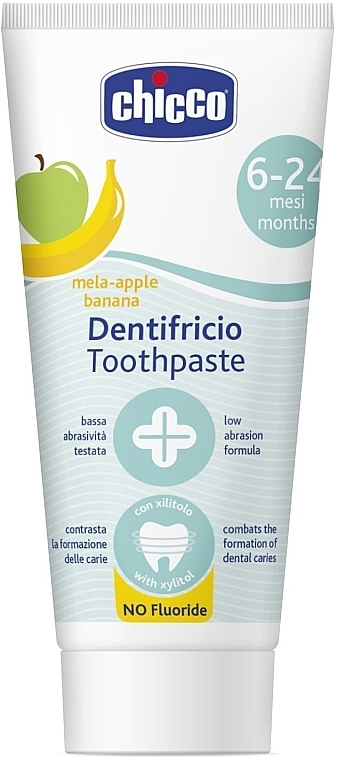 Apple & Banana Toothpaste, 6+ months, fluoride-free - Chicco — photo N1