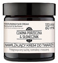 Fragrances, Perfumes, Cosmetics Moisturizing Facial Cream - Nova Kosmetyki Czarna porzeczka & Slonecznik