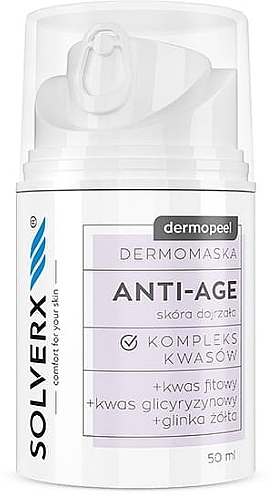 Anti-Age Face Mask - Solverx Dermopeel Mask — photo N2