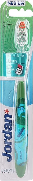 Individual Clean Toothbrush, medium, dark green - Jordan Individual Clean Medium — photo N1