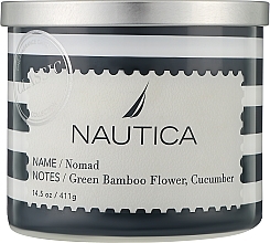 Scented Candle "Green Bamboo & Cucumber" - Nautica Candle Nomad Green Bamboo Flower, Cucumber — photo N1