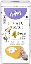 Fragrances, Perfumes, Cosmetics Baby Diapers 9-15 kg, size 4+ Maxi Plus, 56 pcs - Bella Baby Happy Soft & Delicate