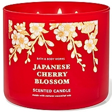 Fragrances, Perfumes, Cosmetics Scented Candle 'Japanese Cherry Blossom', 3 wicks - Bath and Body Works Japanese Cherry Blossom Scented Candle