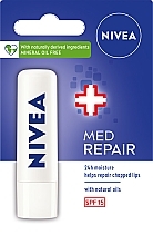 Fragrances, Perfumes, Cosmetics Lip Balm "Med Repair" - NIVEA Med Repair Lip Care SPF15
