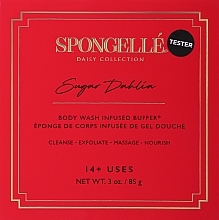 GIFT! Body Wash Infused Buffer - Spongelle Sugar Dahlia Pedi-Buffer With Built-In Cleanser — photo N1