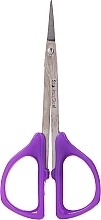 Cuticle Scissors, with plastic handles, 1011, purple - Donegal — photo N1