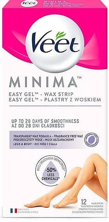 Leg Wax Strips - Veet MINIMA Easy Gel Wax Strip — photo N1