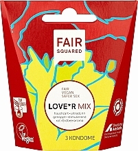 Condoms, 3 pcs. - Fair Squared Love*R Mix Condoms — photo N1