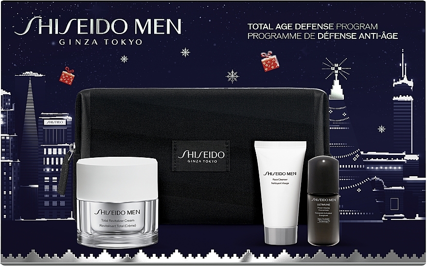 Set - Shiseido Men Holiday Kit (f/cr/50ml + cleanser/30ml + f/conc/10ml) — photo N1