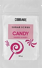 Fragrances, Perfumes, Cosmetics Sugar Hand & Body Scrub 'Candy' - Courage Candy Hands & Body Sugar Scrub (doypack)
