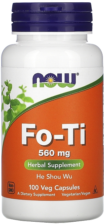 Fo-Ti Capsules 560mg - Now Foods Fo-Ti He Shou Wu — photo N1