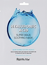 Fragrances, Perfumes, Cosmetics Sheet Face Mask with Hyaluronic Acid - FarmStay Hyaluronic Acid Super Aqua Soothing Mask