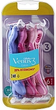 Fragrances, Perfumes, Cosmetics Disposable Razor Set, 6 pcs, variant 1 - Gillette Venus Simply 3 Plus