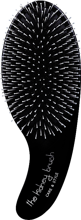 Massage Brush (comb. bristle) - Olivia Garden Kidney Brush Care & Style Black — photo N1