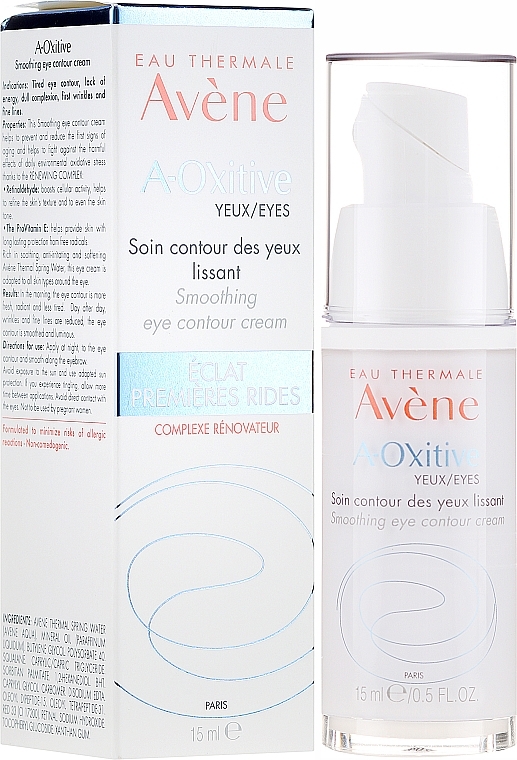 Anti-Aging Eye Cream - Avene A-Oxitive Smoothing Eye Contour Cream — photo N1