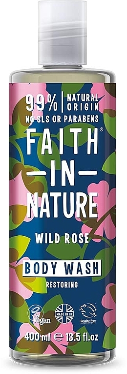 Wild Rose Shower Gel - Faith In Nature Wild Rose Body Wash — photo N1