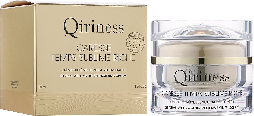 Anti-Aging & Regenerating Cream, natural line - Qiriness Caresse Temps Sublime Riche Global Well-Aging Redensifying Cream — photo N2