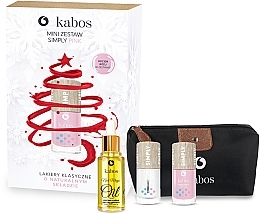 Fragrances, Perfumes, Cosmetics Set - Kabos Mini Kit Simply Pink (n/top/10ml + n/polish/10ml + n/oil/30ml + bag)