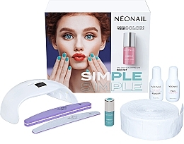 Set - NeoNail Professional Simple One Step Basic Starter Set (n/polish/7.2g + lamp + n/cln/50ml + rem/50ml + accessories) — photo N1