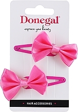 Fragrances, Perfumes, Cosmetics Hair Clips, 2 pcs, FA-5709, bow, hot pink - Donegal