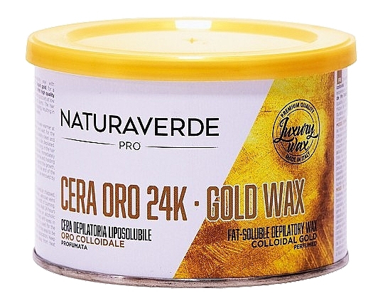 Warm Depilation Wax in Jar - Naturaverde Pro Gold Wax Fat Soluble Depilatory Wax — photo N1