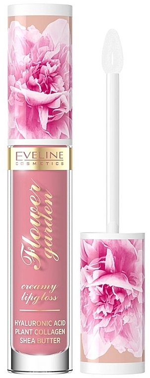 Creamy Lip Gloss - Eveline Cosmetics Flower Garden Creamy Lip Gloss — photo N1