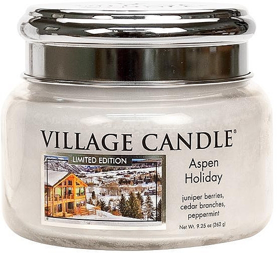 Scented Candle in Jar - Village Candle Aspen Holiday Glass Jar — photo N2