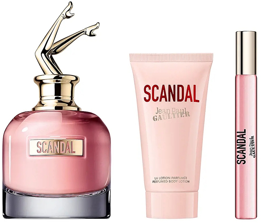 Jean Paul Gaultier Scandal - Set (edp/80ml + edp/mini/10ml + b/lot/75ml) — photo N1