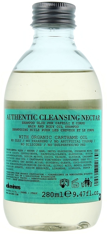 Cleansing Hair & Body Nectar Shampoo - Davines Authentic Cleansing Nectar — photo N2